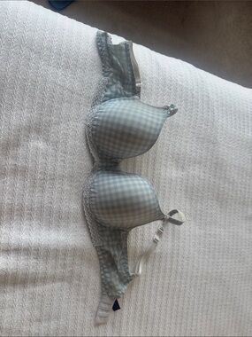 Light Blue Gingham T-Shirt Bra